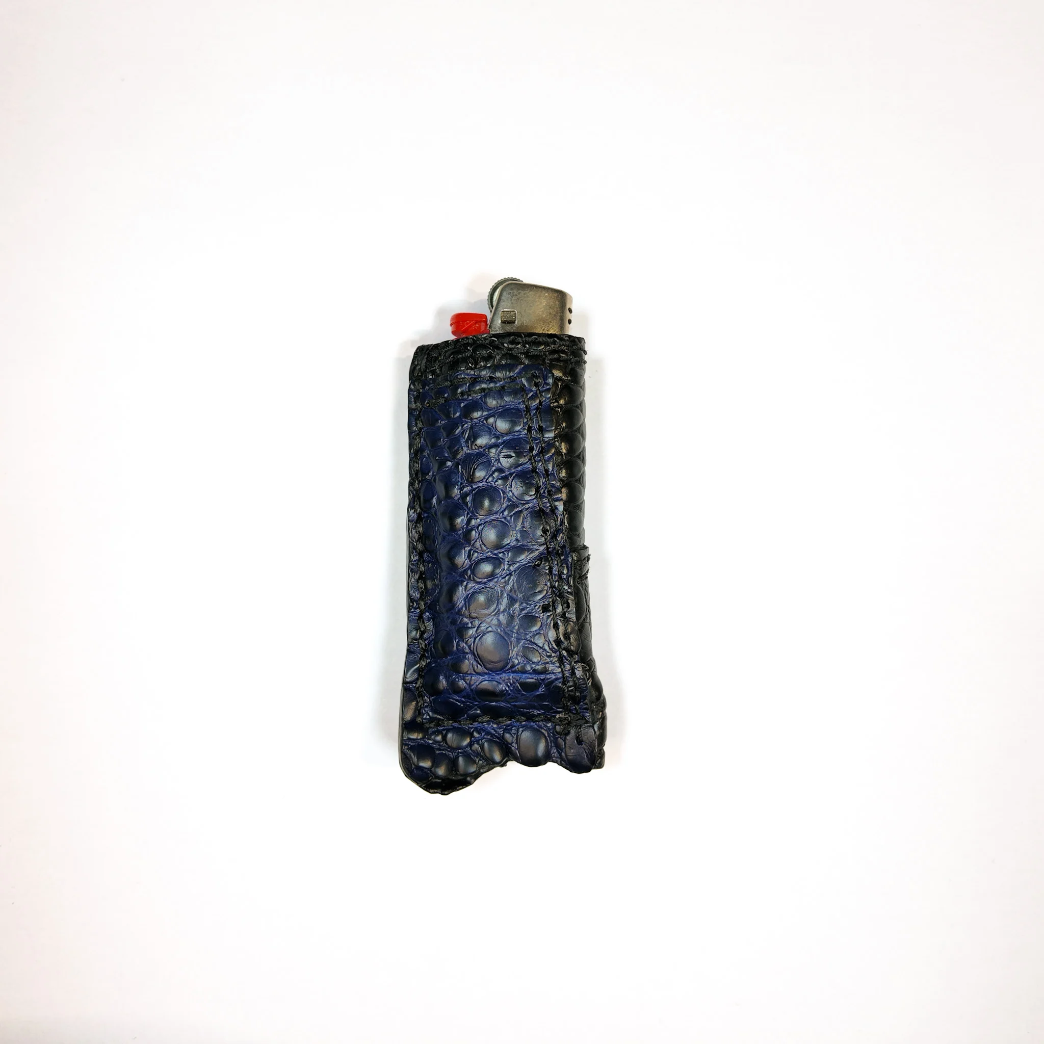 Etui à briquet en cuir d’alligator bicolore – Image 2